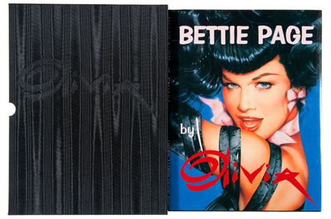 Hake S BETTIE PAGE BY OLIVIA LIMITED EDITION BOOK DOUBLE SIGNED BY PIN UP QUEEN BETTIE PAGE