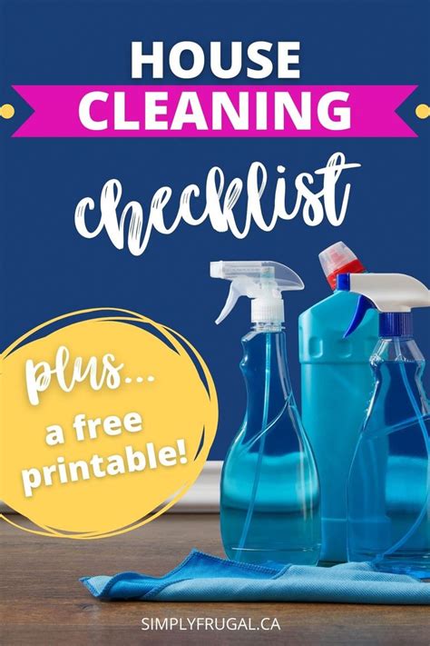Free Printable House Cleaning Checklist House Cleaning Checklist