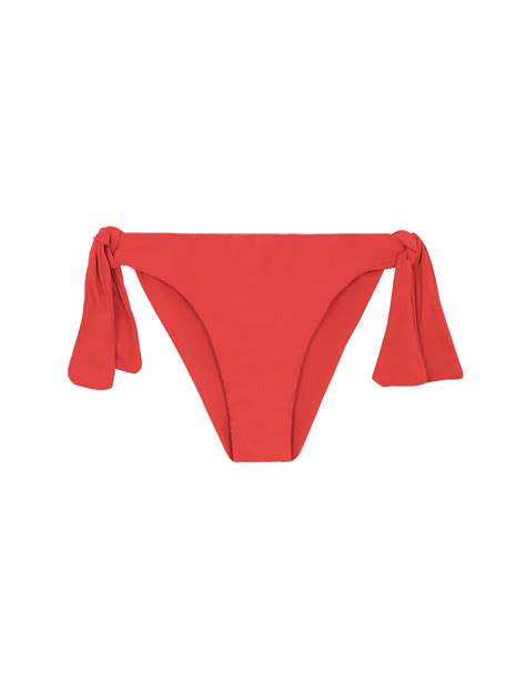 Red Side Tie Bikini Bottom Bottom Melancia Babado Brand Rio De Sol
