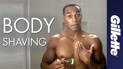 body shaving men chest hair gillette body razor youtube