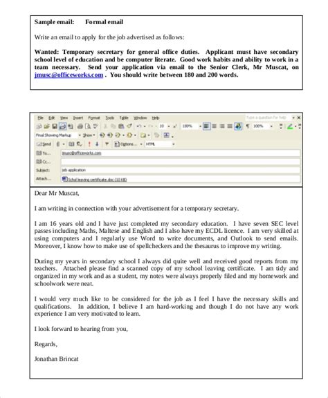 Before we take a look at the email example, here's what you should know before writing a job application email. FREE 7+ Job Application Sampel in MS Word | PDF