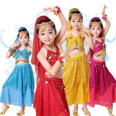 Skip to main | skip to sidebar. New Kids Belly Dance Outfits Children Indian Dancing Fancy Dress Sequins Costume Girls Bollywood ...