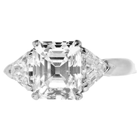 419 Carat Royal Asscher Cut Diamond Platinum Ring At 1stdibs Royal
