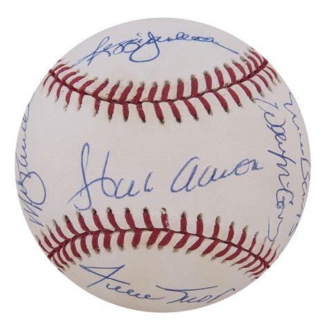 Lot Detail - 500 Home Run Club Multi-Signed ONL White Baseball 9