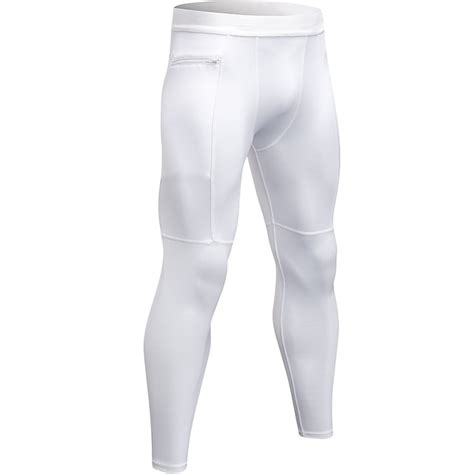 Yuerlian Men S Compression Tights Leggings Base Layer With Phone Pocket