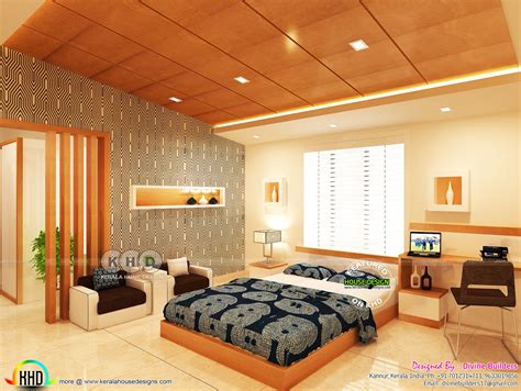 Living Master Bedroom Under Stair Interiors Kerala Home Design And