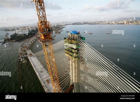 View Of Under Construction Bandra Worli Sea Link Is 8 Lane Twin