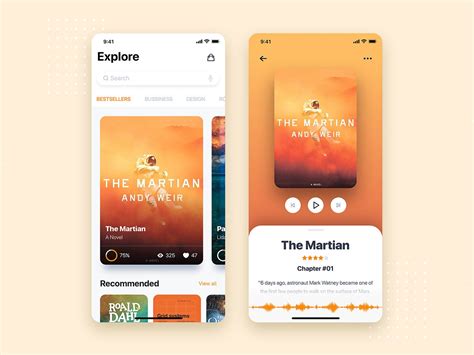 Audio Book Store Mobile App Ui Kit Template Uplabs