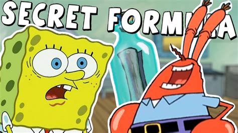 Spongebob The Terrifying Identity Of The Secret Formula Secrets