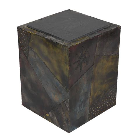 set of three paul evans welded and polychromed steel cube end tables for sale at 1stdibs