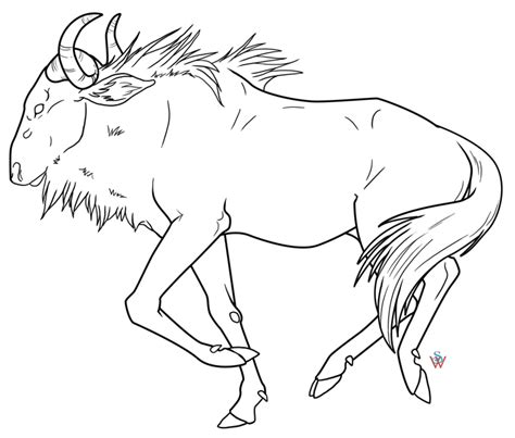 To view these resources with no ads, please login or subscribe (and help support our site). Wildebeest Cartoon Coloring Coloring Pages
