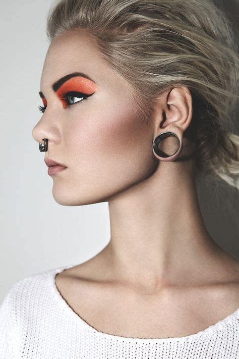 orange with images ear tunnels girl piercings ear hangers