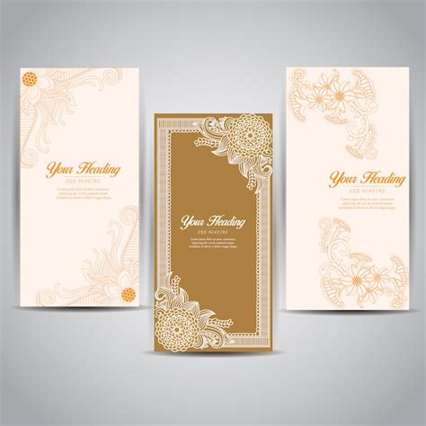 Free Vector Golden Vertical Banner Design