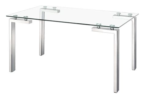 59 Executive Desk With Stainless Steel Frame And Glass Top