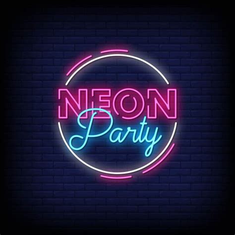 Neon Party Letreros De Neón Estilo Texto Premium Vector Freepik