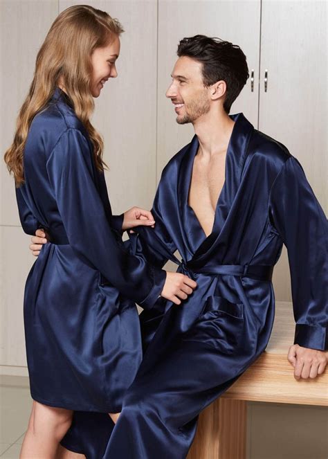 22 Momme Matching Silk Couple Robes Silk Robe Long Silk Mens