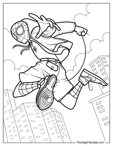 Miles Morales Coloring Pages Free Pdf Printables
