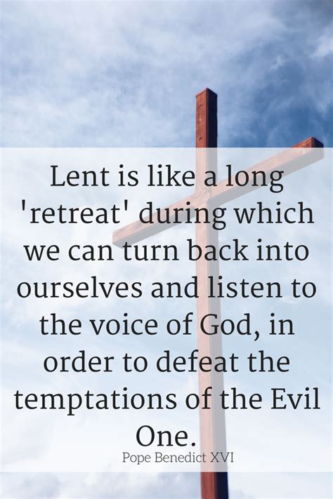 Benedict Xvi Lent Quote • Good Enough Catholic