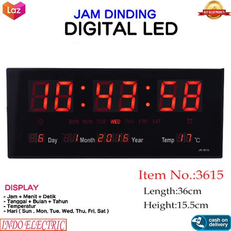 Sonifer Jam Dinding Digital Clock Sms Led Merah Lazada Indonesia