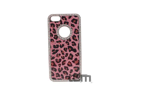 Leopard Print Iphone Bling Case Diamonds Jewels Sparkly Baby Hot Pink