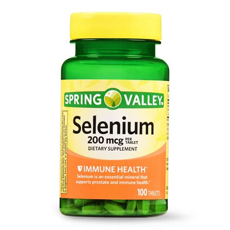 Spring Valley Selenium 200 Mcg Tablets 100 Ct
