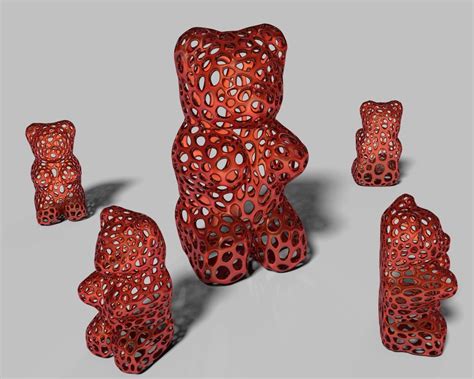 Gummy Bear Voronoi Style By Romanhegglin Download Free Stl Model