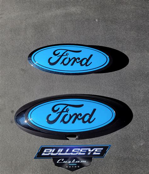 22 Ford Maverick Front And Rear Oval Emblems Bullseye Custom Autos