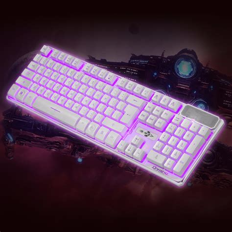 A879w Wired 3 Color Adjustable Backlit Gaming Keyboard White Sale