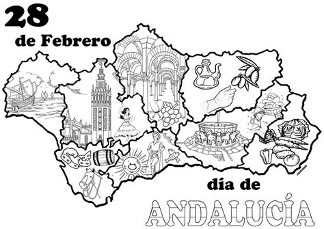 Trabajando En Educación Infantil 10 Mapas De Andalucía Para Colorear
