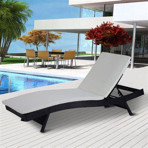 The best pool lounge chairs are designed to assure you quality time while at the poolside. Patio Adjustable Pool Wicker Chaise Lounge Chair Pe Rattan ...