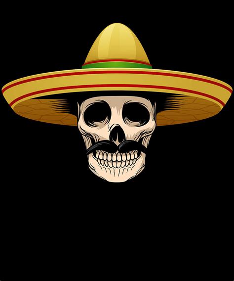 Funny Mexican Skeleton Product T For Sugar Skull Lovers Digital Art