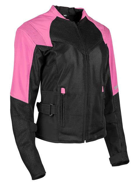Speed And Strength Sinfully Sweet Womens Mesh Motorcycle Jacket Pink