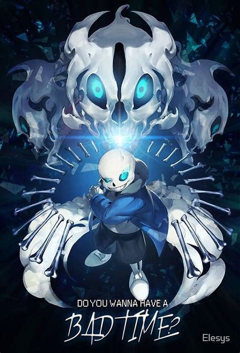 Bad Time Sans Posters By Elesys Redbubble