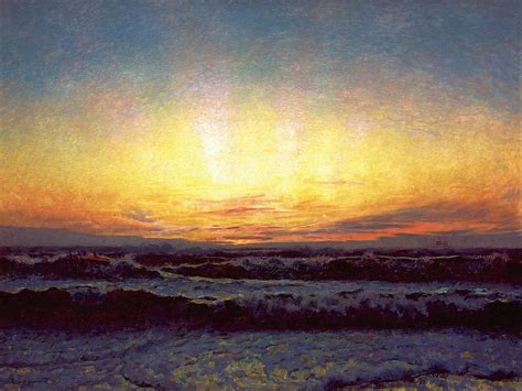 Laurits Tuxen (1853-1927) The North Sea in stormy weather. After sunset. Højen | North sea ...