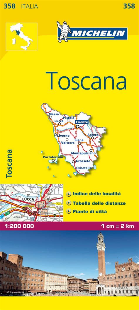Michelin Tuscany Italy Folding Travel Map The Map Shop