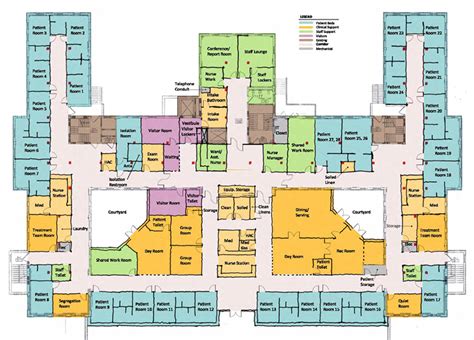 Psychiatric Hospital Floor Plan