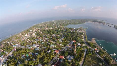 Aerial View Of Hithadhoo Addu City Maldives Drone Photography