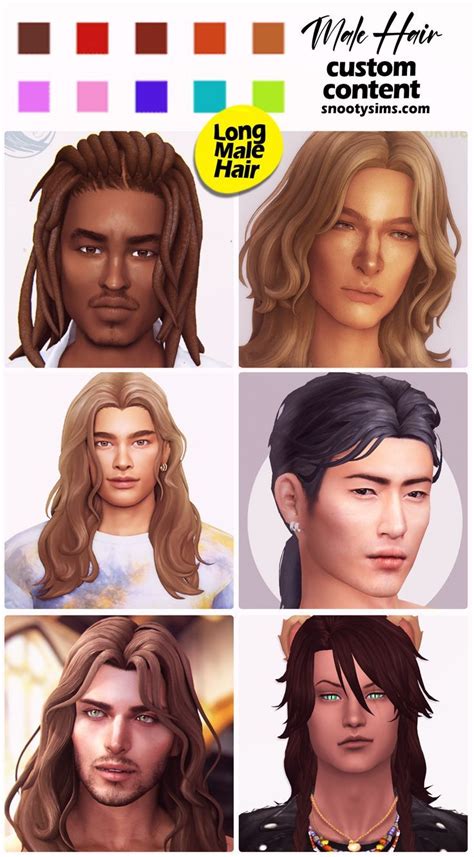 Male Hair Unique Hairstyles Straight Hairstyles Mens Hairstyles Sims