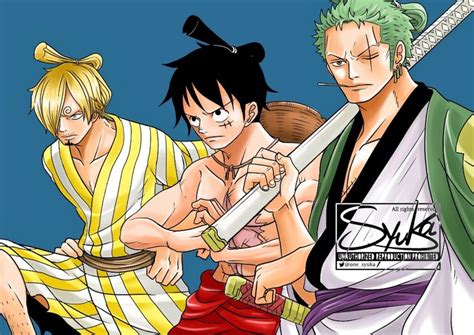 Monkey D Luffy Luffytaro Roronoa Zoro Zorojuro Sanji Vinsmoke Sangoro