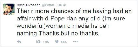 hrithik roshan apologises for pope tweet says it was unintentional india today