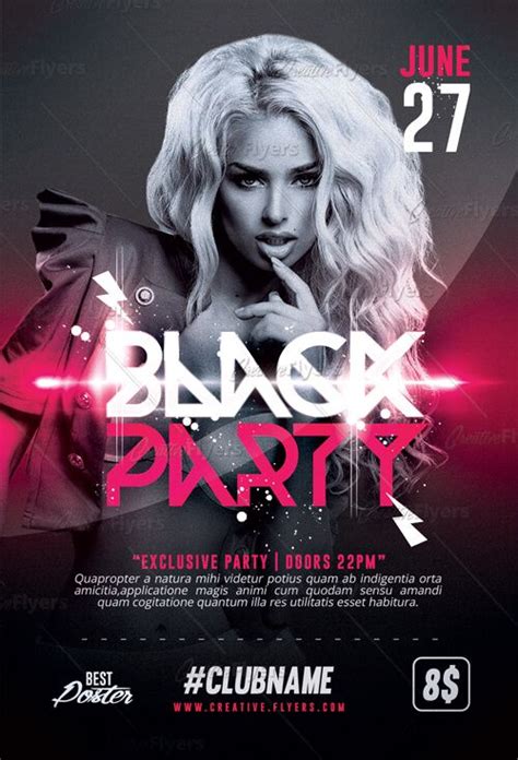 Players who get lulled into a false sense of security by the fact that teenagers take centre stage in the blackout club are sure to get a rude awakening rather quickly. Black Party Flyer Templates Psd | Party flyer, Flyer ...