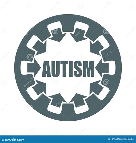 Icon Flat Design Autism Disorder Stock Vector Illustration Of Autism