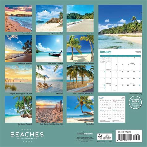 Beaches Wall Calendar
