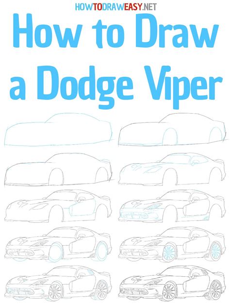 Viper Dodge Dodgeviper Easydrawing Drawing Draw Drawingtutorial