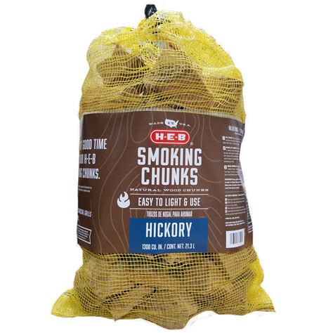 H E B Hickory Smoking Chunks Shop Charcoal Wood And Fuel At H E B