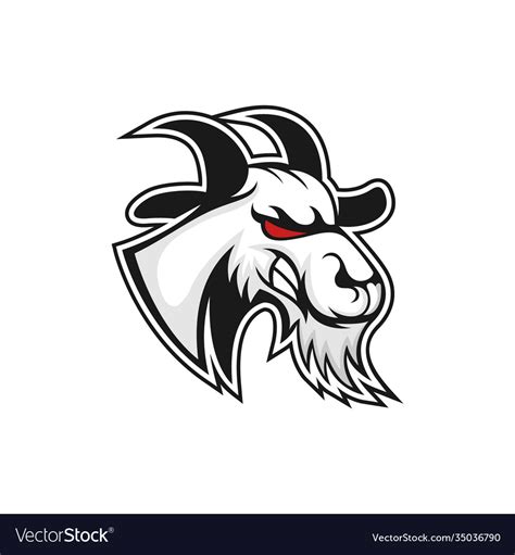 Goat Sport Logo Mascot Element Royalty Free Vector Image