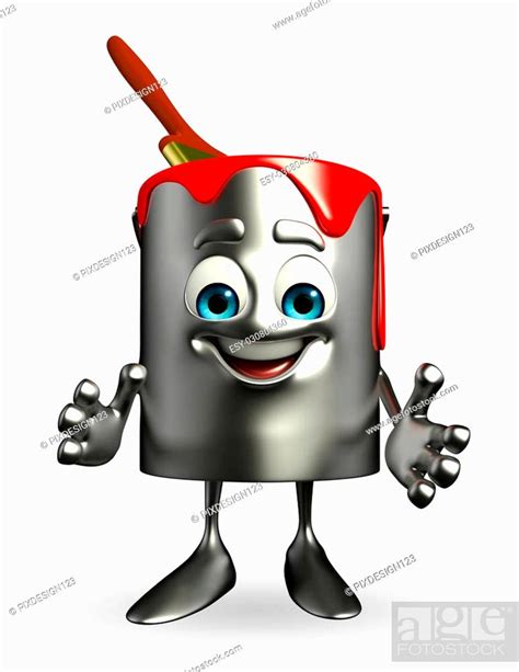Cartoon Character Of Paint Bucket Is Clapping Pose Stock Photo Picture And Low Budget Royalty