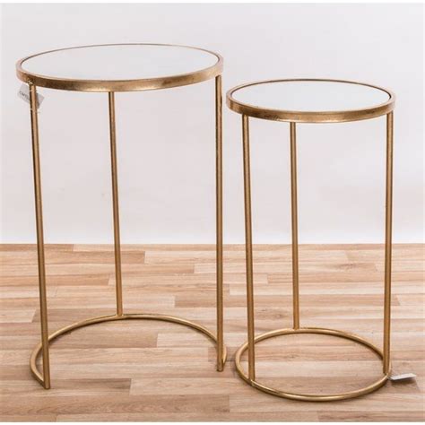 One of our most requested furniture builds has to be a round table! Burrill 2 Piece Nest of Tables | Glass top coffee table ...