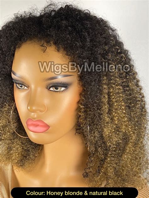 afro kinky curly wig blonde kinky curly wig 14 inch afro curly synthetic afro wig