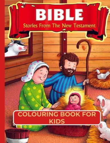 Bible Stories From The New Testament Colouring Book For Kids 85x11